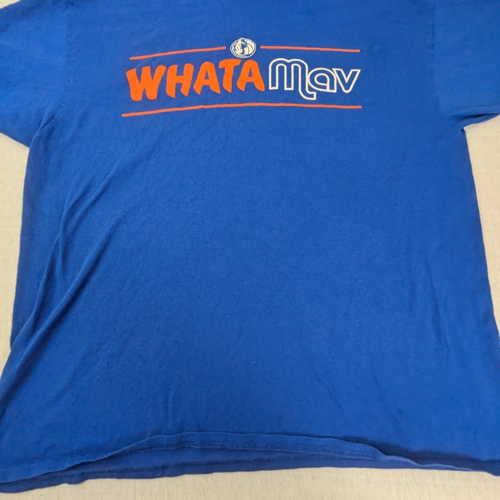 WhataMav DALLAS Mavericks + Whataburger = Awesome Blue Promo Tee XL